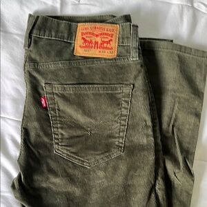 Levi's Olive Green Corduroy Pants